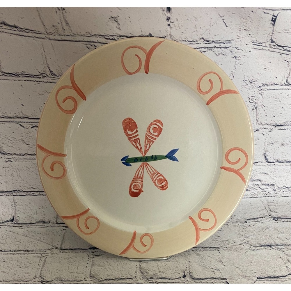 Vintage Retroneu Everyday Orange Dragonfly 4250 Hand Painted 11" Dinner Plate